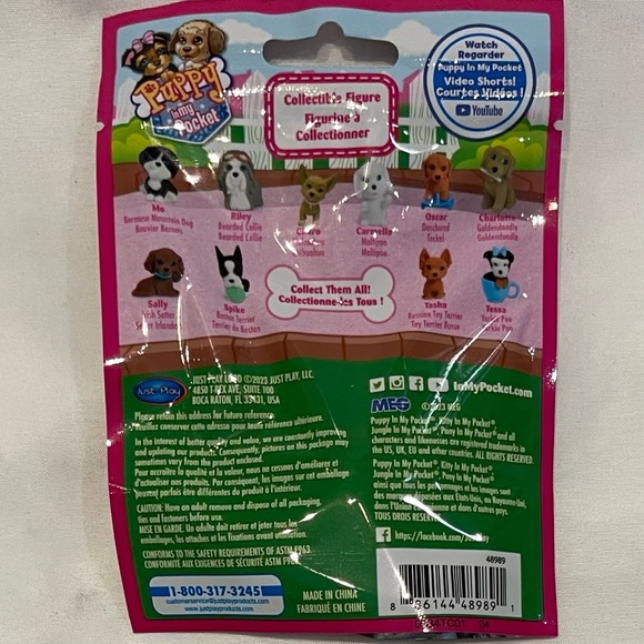Puppy In My Pocket Series 2, Blind Bag Collectible Figure, Lot of 6 - NEW! - Picture 3 of 3